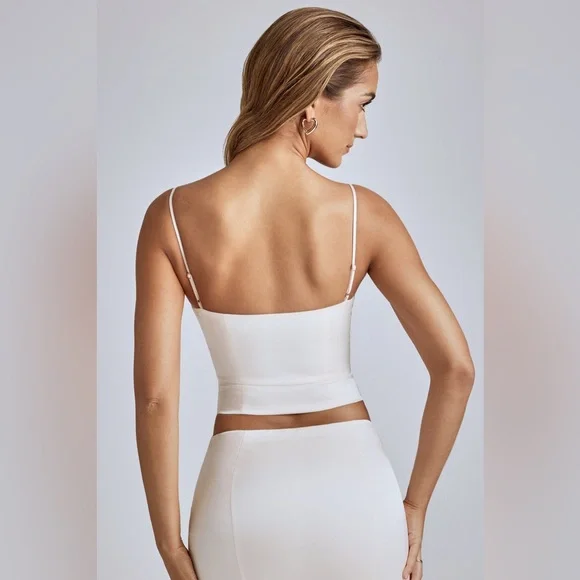 Oh Polly Bria Lace Panel Cami Top in Ivory - Picture 7 of 11